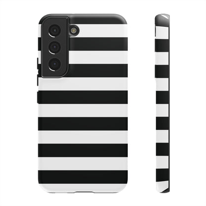 Black and White Stripe Tough Phone Case, Phone Case, JSCHAFFA.com