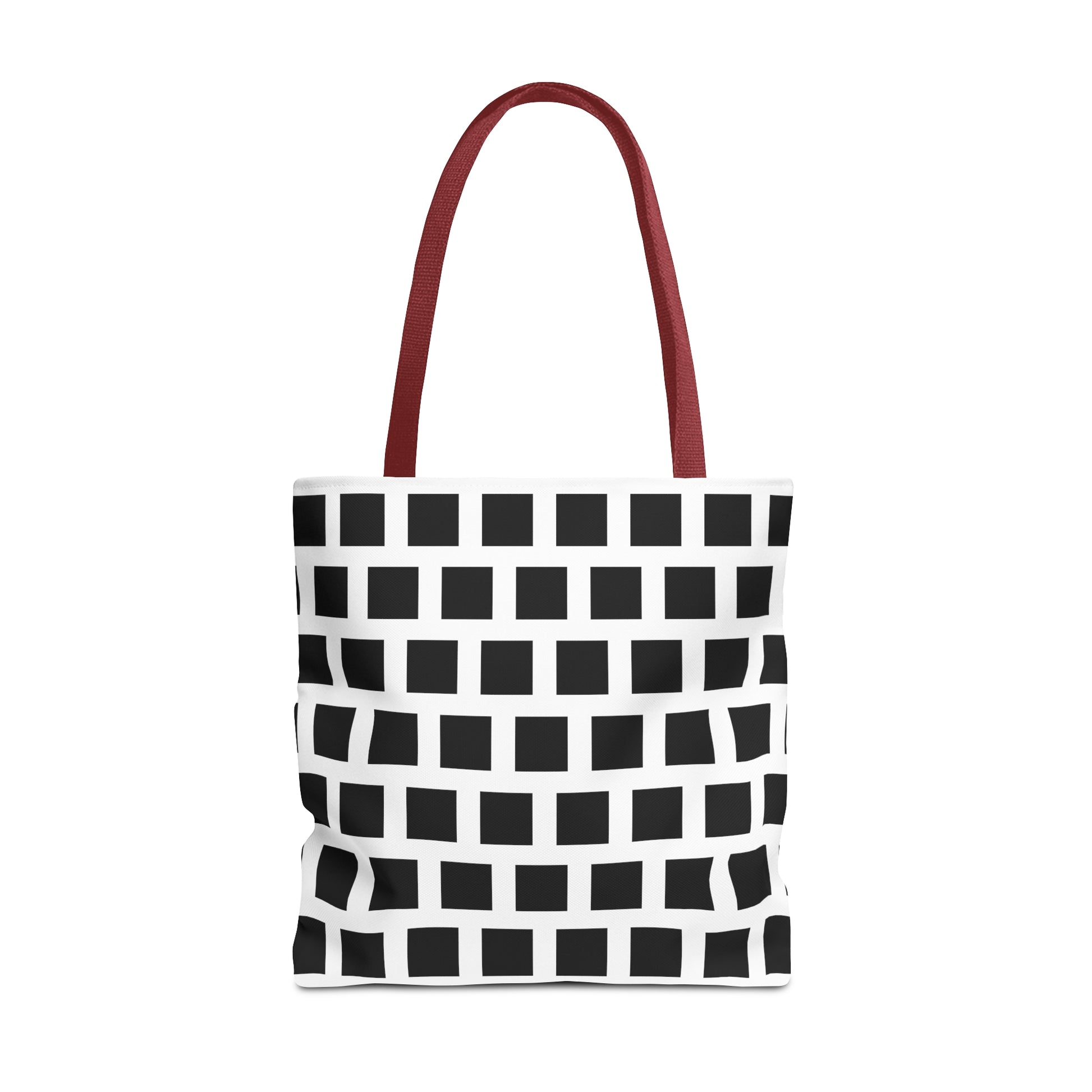 Tote Bag Black Square Pattern Shoulder Bag Versatile and Durable Bags JSCHAFFA.com