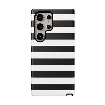 Black and White Stripe Tough Phone Case, Phone Case, JSCHAFFA.com