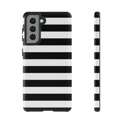 Black and White Stripe Tough Phone Case, Phone Case, JSCHAFFA.com