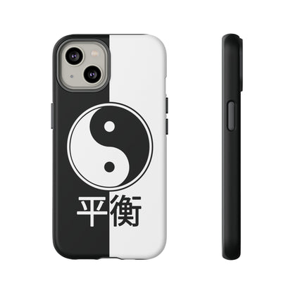 Yin Yang Balance Black White Tough Cell Phone Case, Phone Case, JSCHAFFA.com