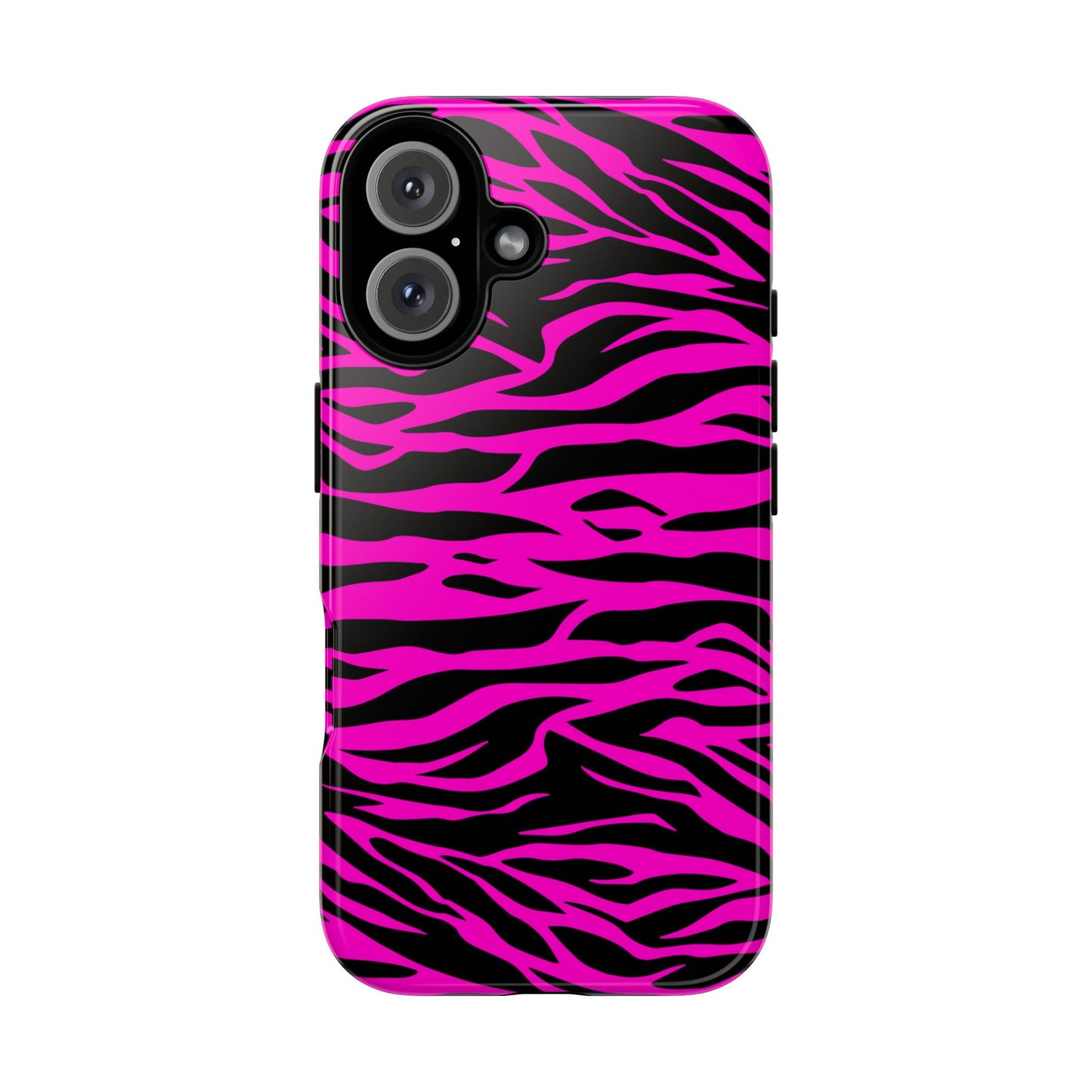 Pink Phone Case Tough Tiger Print