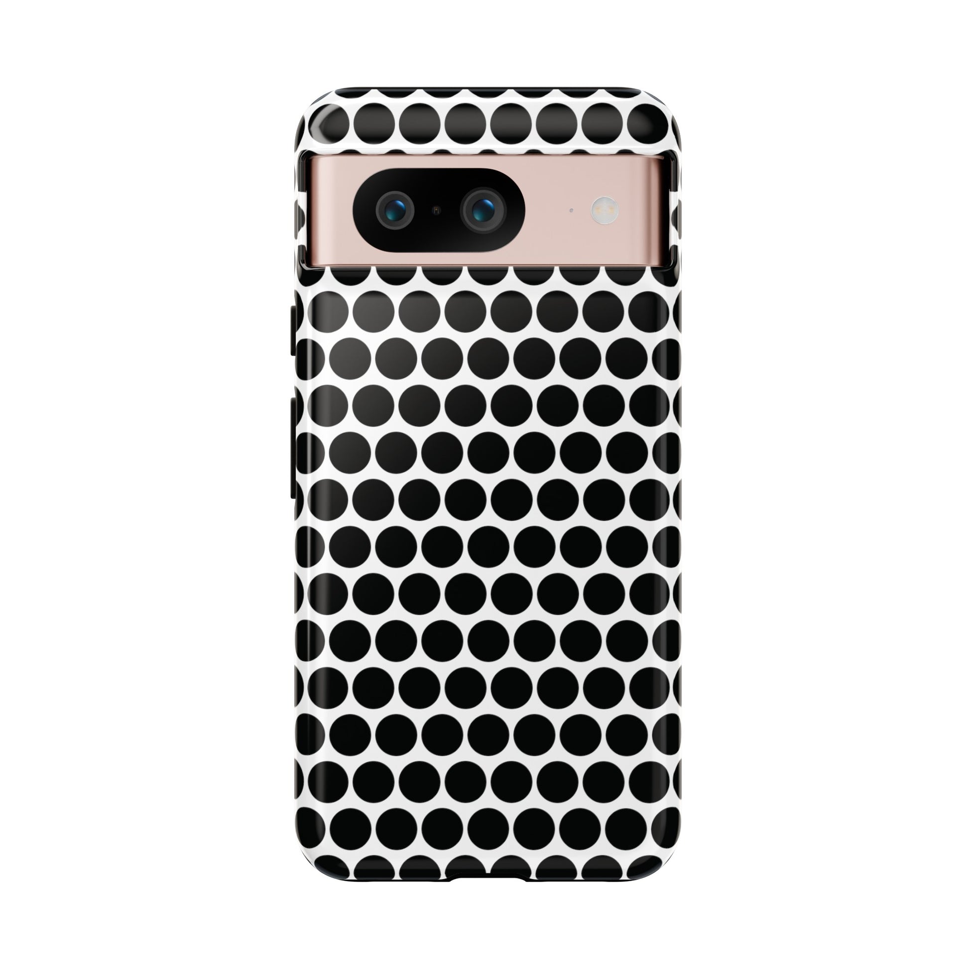 Cute Black White Polkadot Tough Case for iPhone, Samsung, Google, Phone Case, JSCHAFFA.com