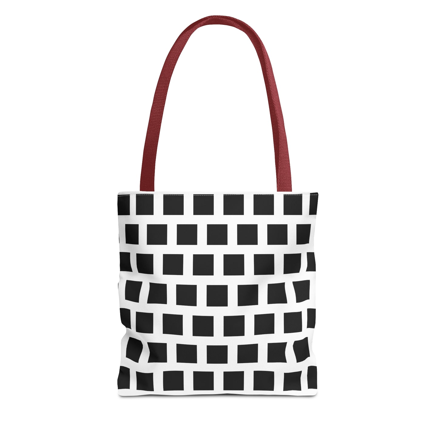 Tote Bag Black Square Pattern Shoulder Bag Versatile and Durable Bags JSCHAFFA.com