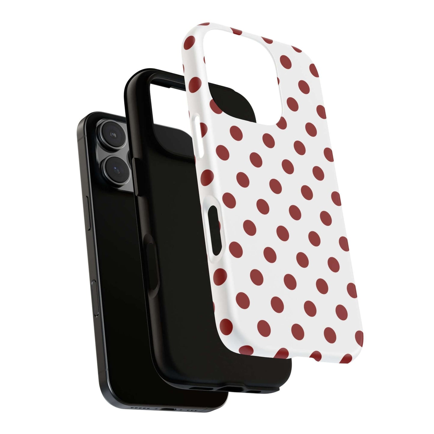 Cherry Red Polka dot Tough Case Phone Case for iPhone, Samsung, Google