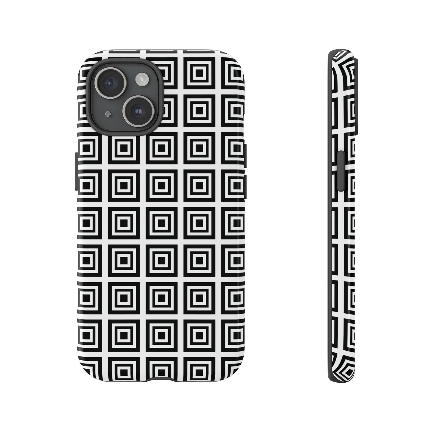 Cute Square Black and With Tough Phone Case, Phone Case, JSCHAFFA.com