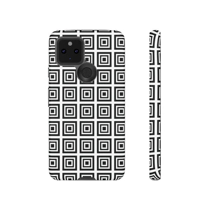 Cute Square Black and With Tough Phone Case