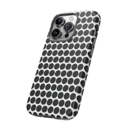 Cute Black White Polkadot Tough Case for iPhone, Samsung, Google