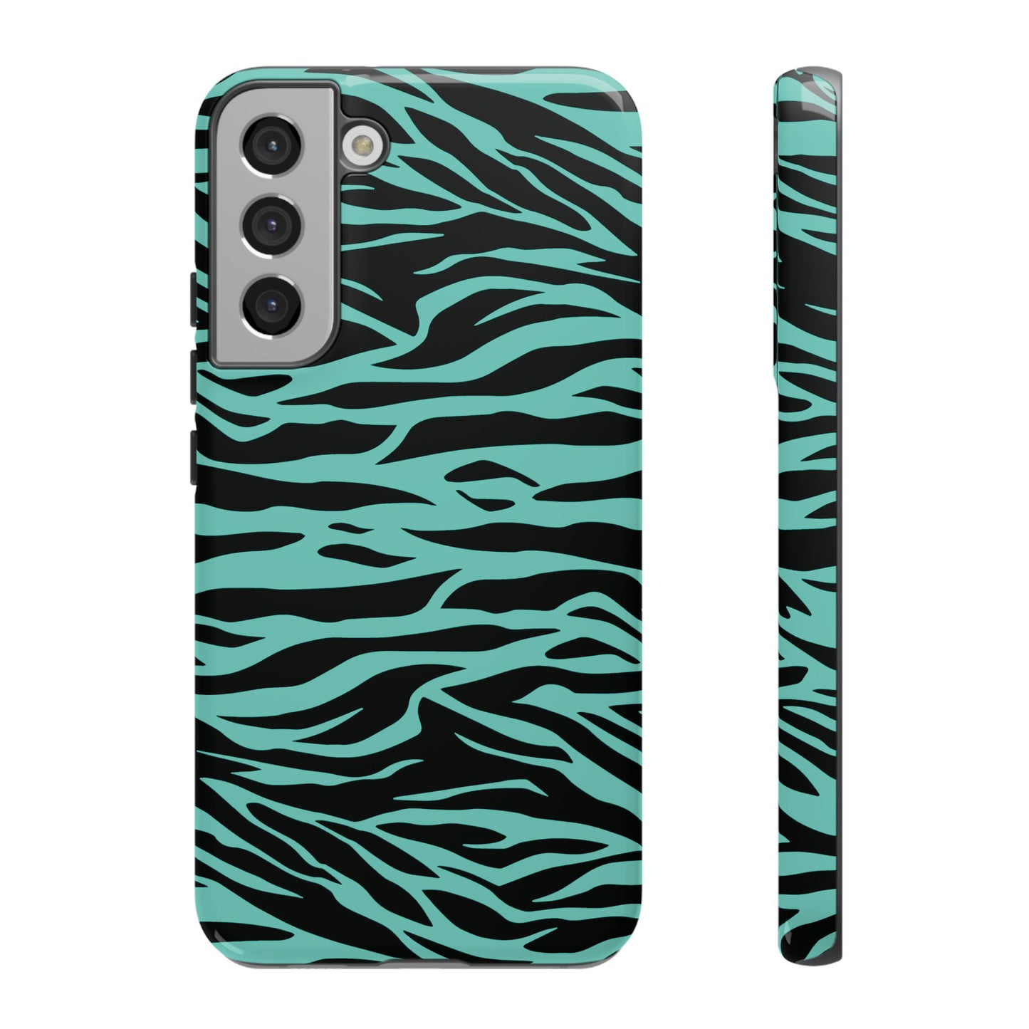 Aqua Cute Wild Tiger Print Pattern Tough Phone Case