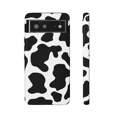 Black Cow print Phone Case iPhone Samsung Google