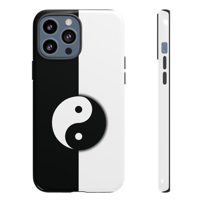 Yin Yang Black and White Tough Phone Case for iPhone, Google, Samsung Phones