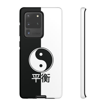 Yin Yang Balance Black White Tough Cell Phone Case, Phone Case, JSCHAFFA.com