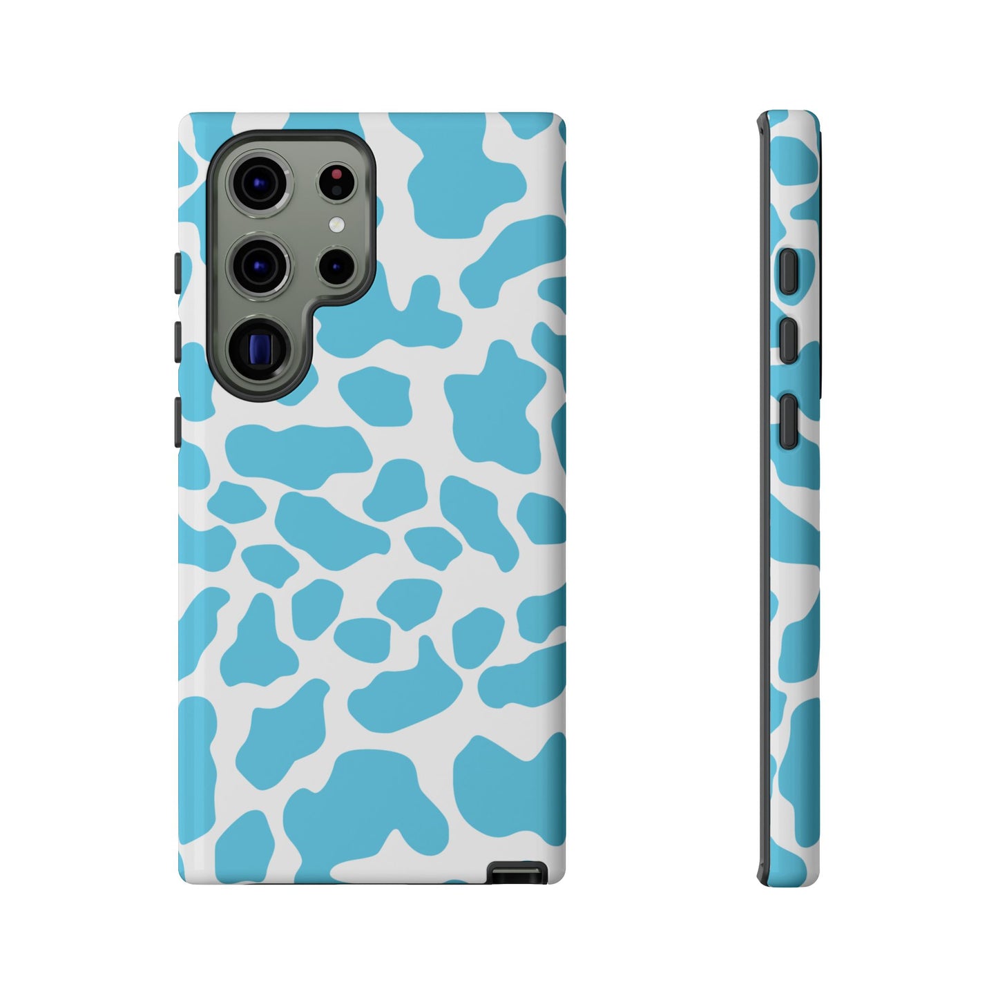 Blue Cow print phone case iPhone Samsung Google