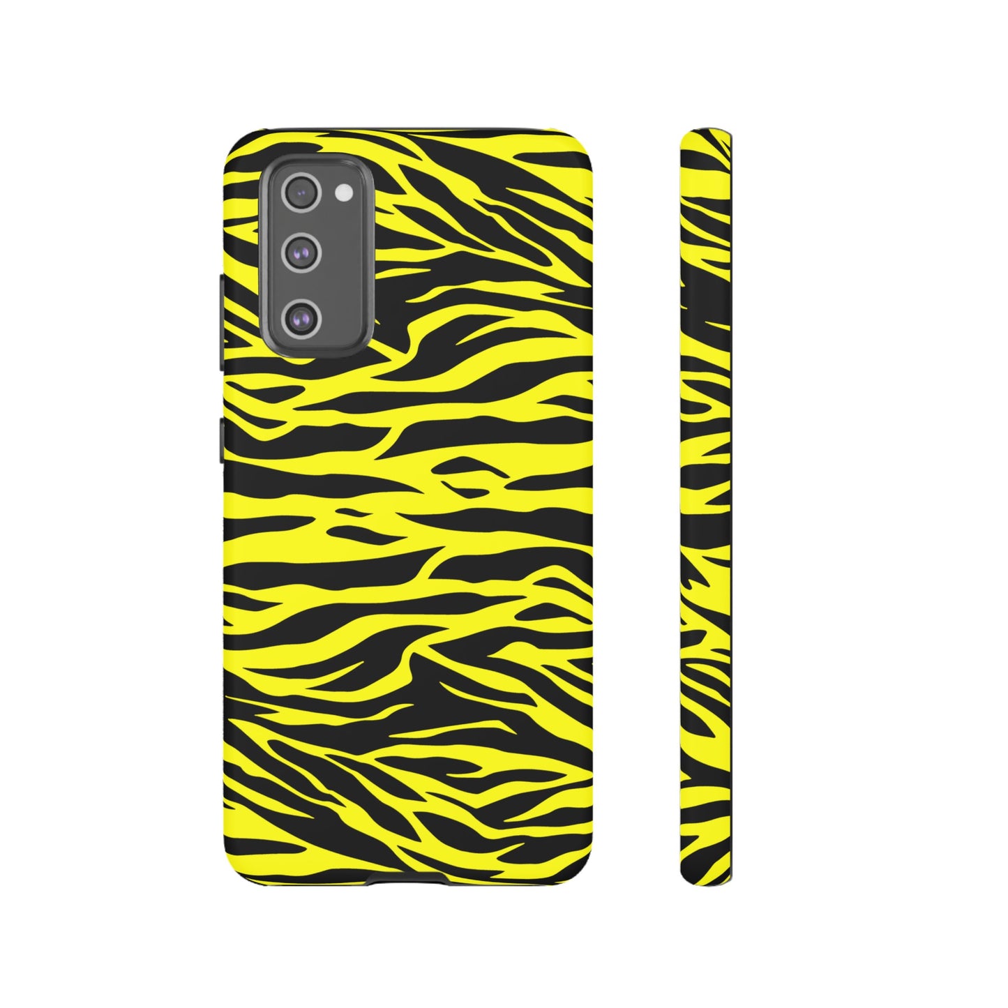 Yellow Cute Wild Tiger Print Pattern Tough Phone Case, Phone Case, JSCHAFFA.com