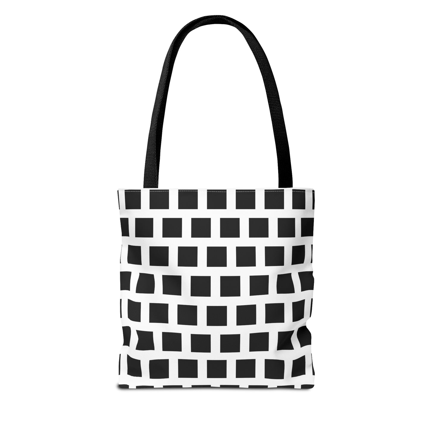 Tote Bag Black Square Pattern Shoulder Bag Versatile and Durable Bags JSCHAFFA.com