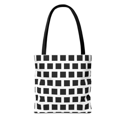 Tote Bag Black Square Pattern Shoulder Bag Versatile and Durable Bags JSCHAFFA.com