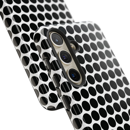 Cute Black White Polkadot Tough Case for iPhone, Samsung, Google