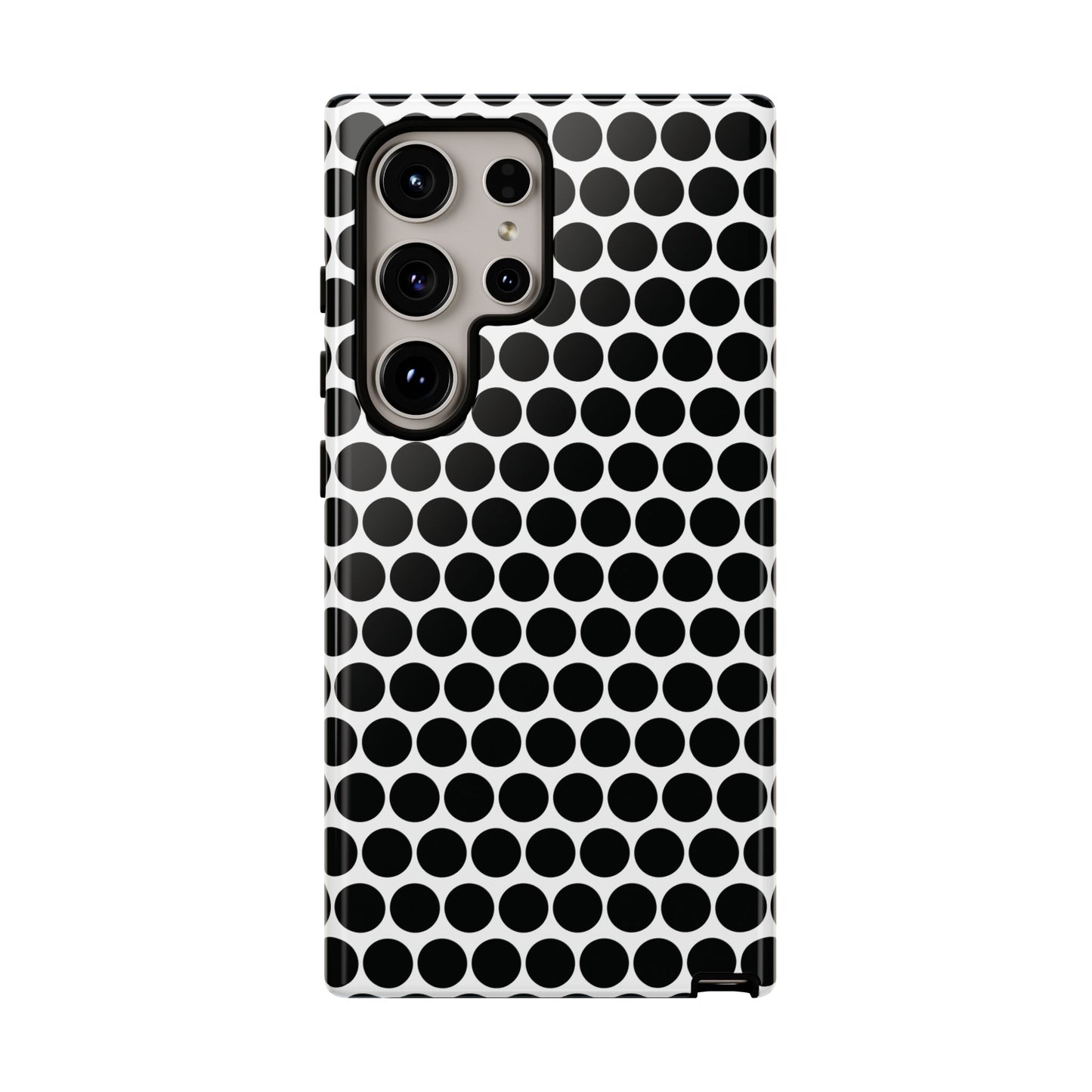 Cute Black White Polkadot Tough Case for iPhone, Samsung, Google