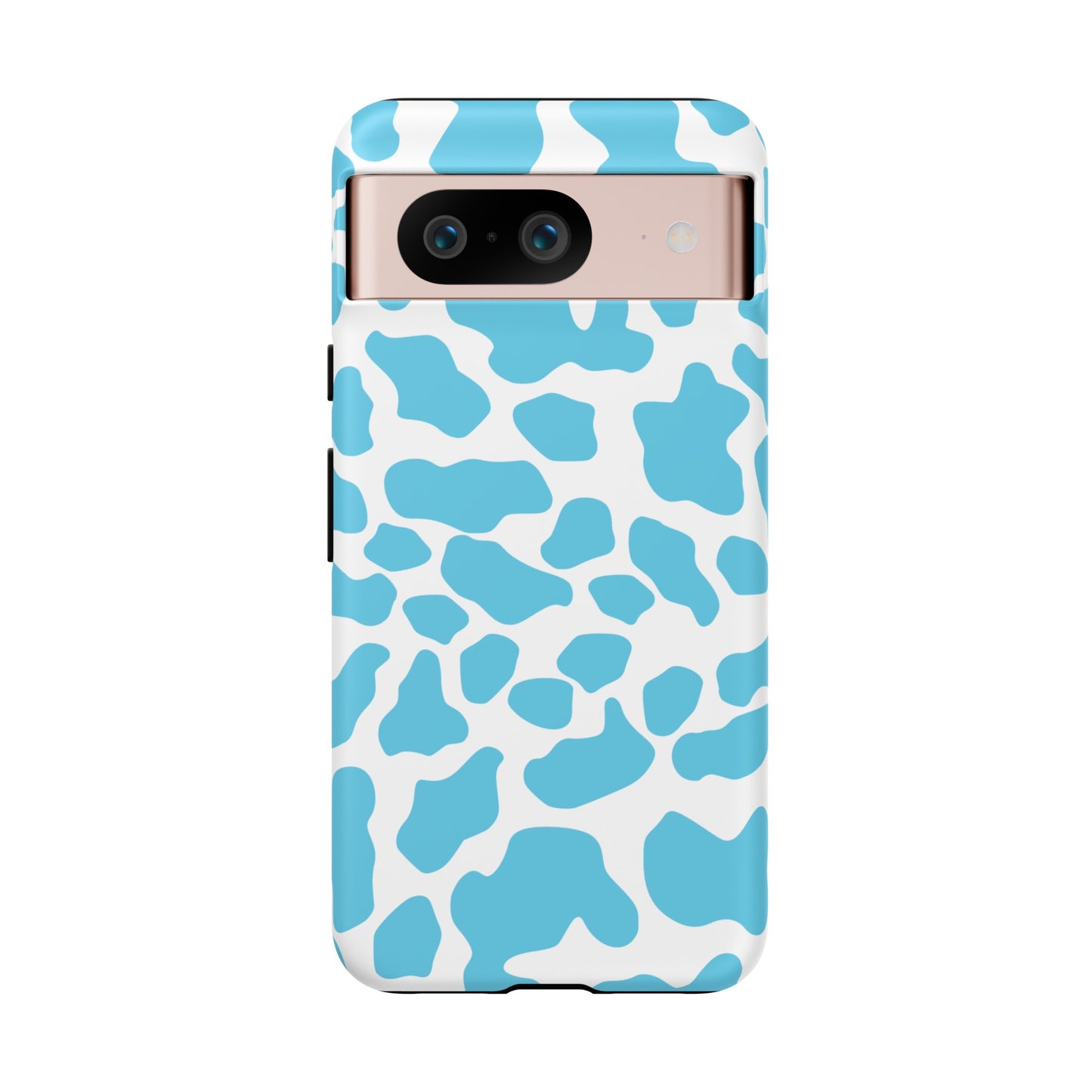 Blue Cow print phone case iPhone Samsung Google, Phone Case, JSCHAFFA.com