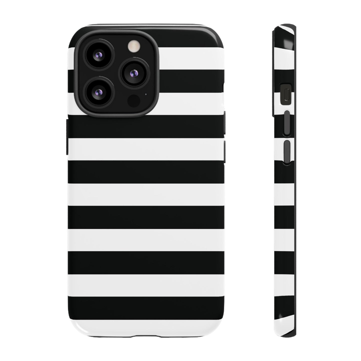 Black and White Stripe Tough Phone Case