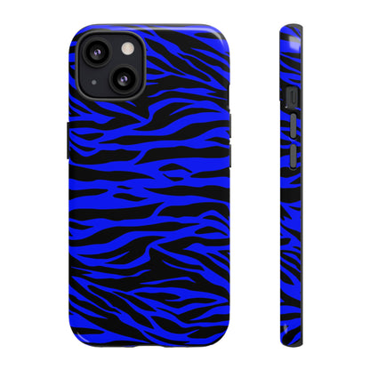 Blue Wild Tiger Print Pattern Tough Phone Case To protect your Phone, Phone Case, JSCHAFFA.com