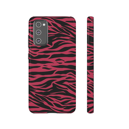 Viva Magenta Cute Wild Tiger Print Pattern Tough Phone Case