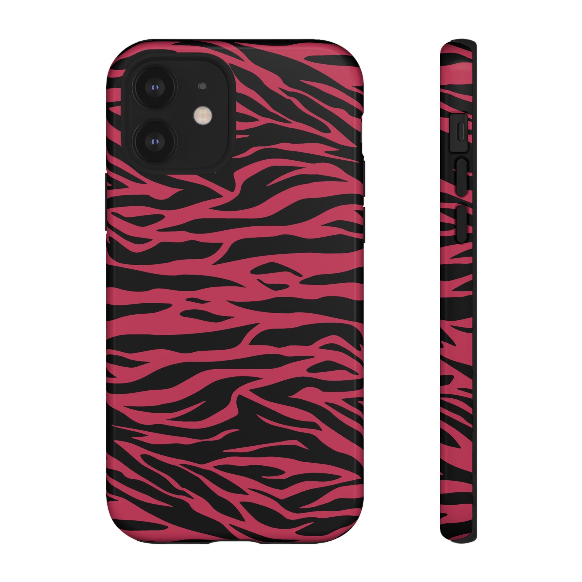 Viva Magenta Cute Wild Tiger Print Pattern Tough Phone Case, Phone Case, JSCHAFFA.com