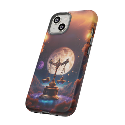 Libra Horoscope Astrology Tough Case for iPhone 15,14,13 and also Samsung Galaxy and Google Pixel Phones, Phone Case, JSCHAFFA.com