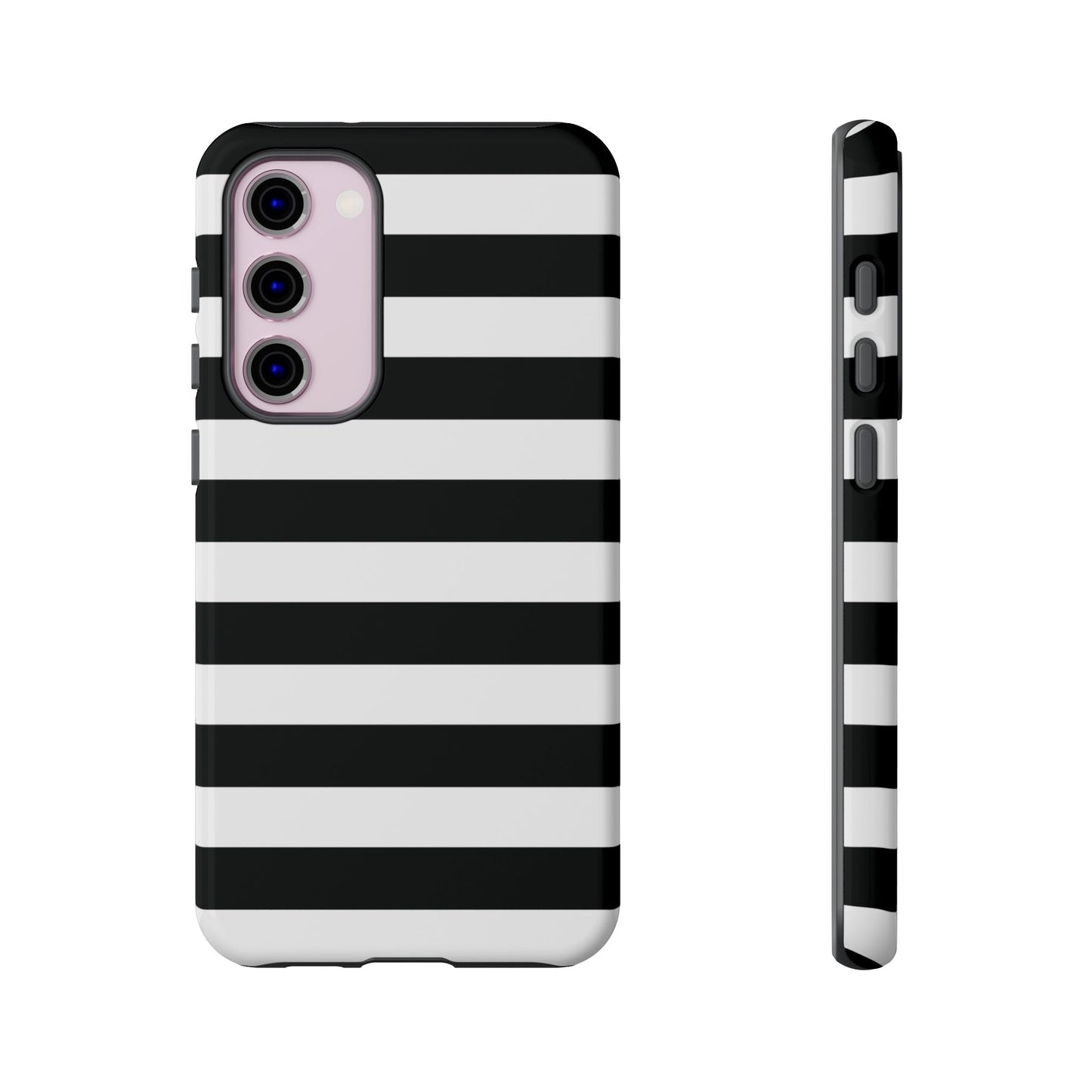 Black and White Stripe Tough Phone Case