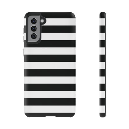 Black and White Stripe Tough Phone Case, Phone Case, JSCHAFFA.com