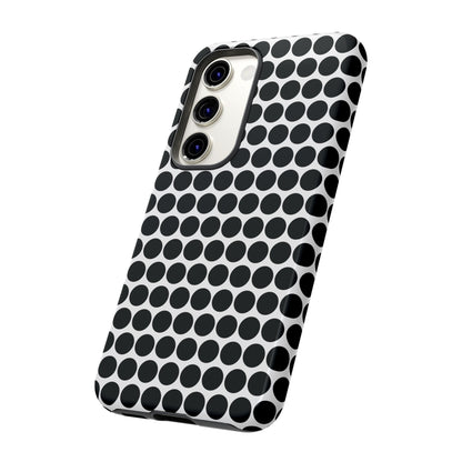 Cute Black White Polkadot Tough Case for iPhone, Samsung, Google