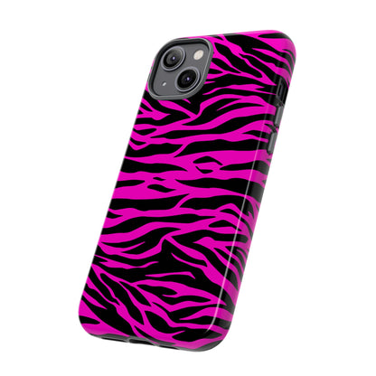 Pink Phone Case Tough Tiger Print, Mobile Phone Case, JSCHAFFA.com