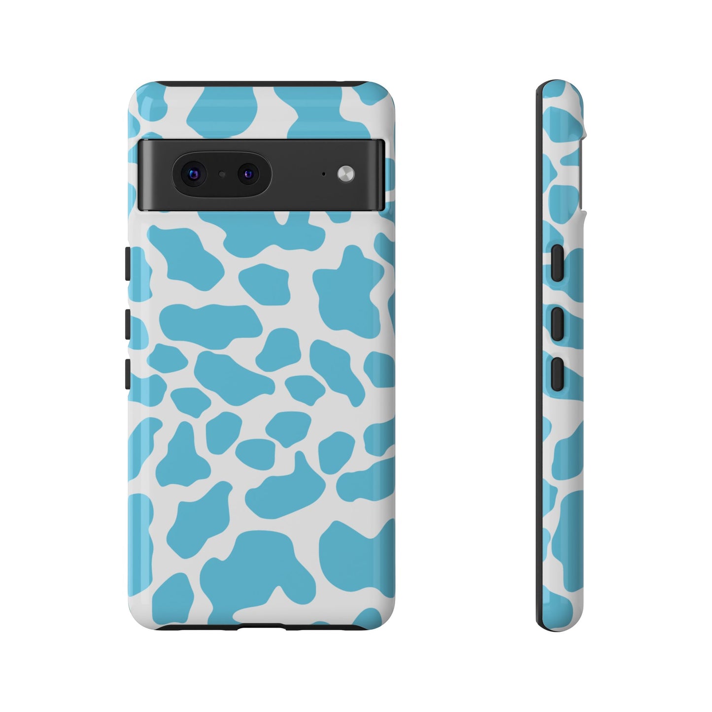 Blue Cow print phone case iPhone Samsung Google