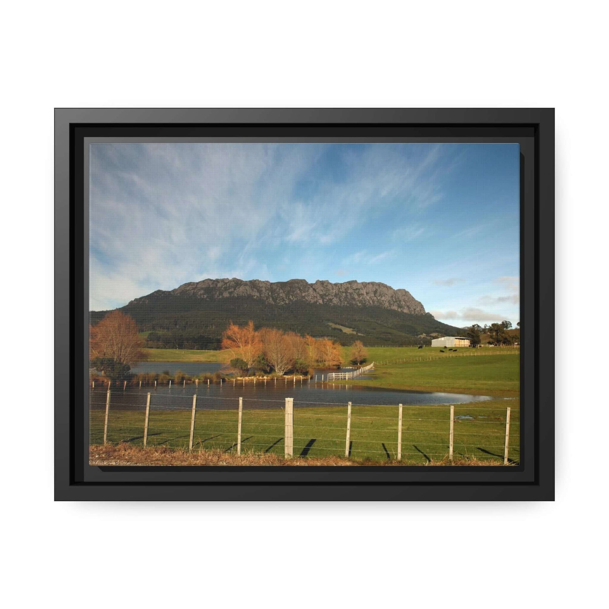 Tasmanian Autumn Countryside photo Canvas with Black Frame Canvas JSCHAFFA.com