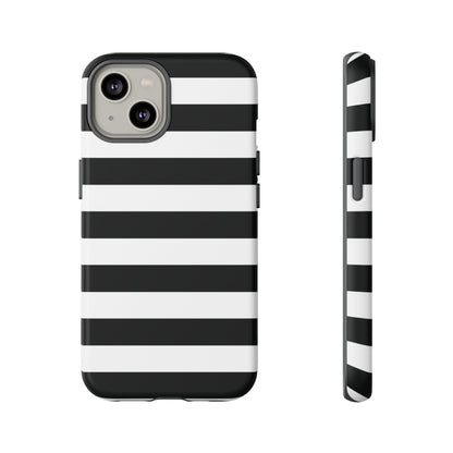 Black and White Stripe Tough Phone Case, Phone Case, JSCHAFFA.com