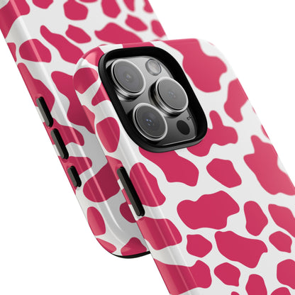 Pink Cow Print Cellphone Case iPhone Samsung Google