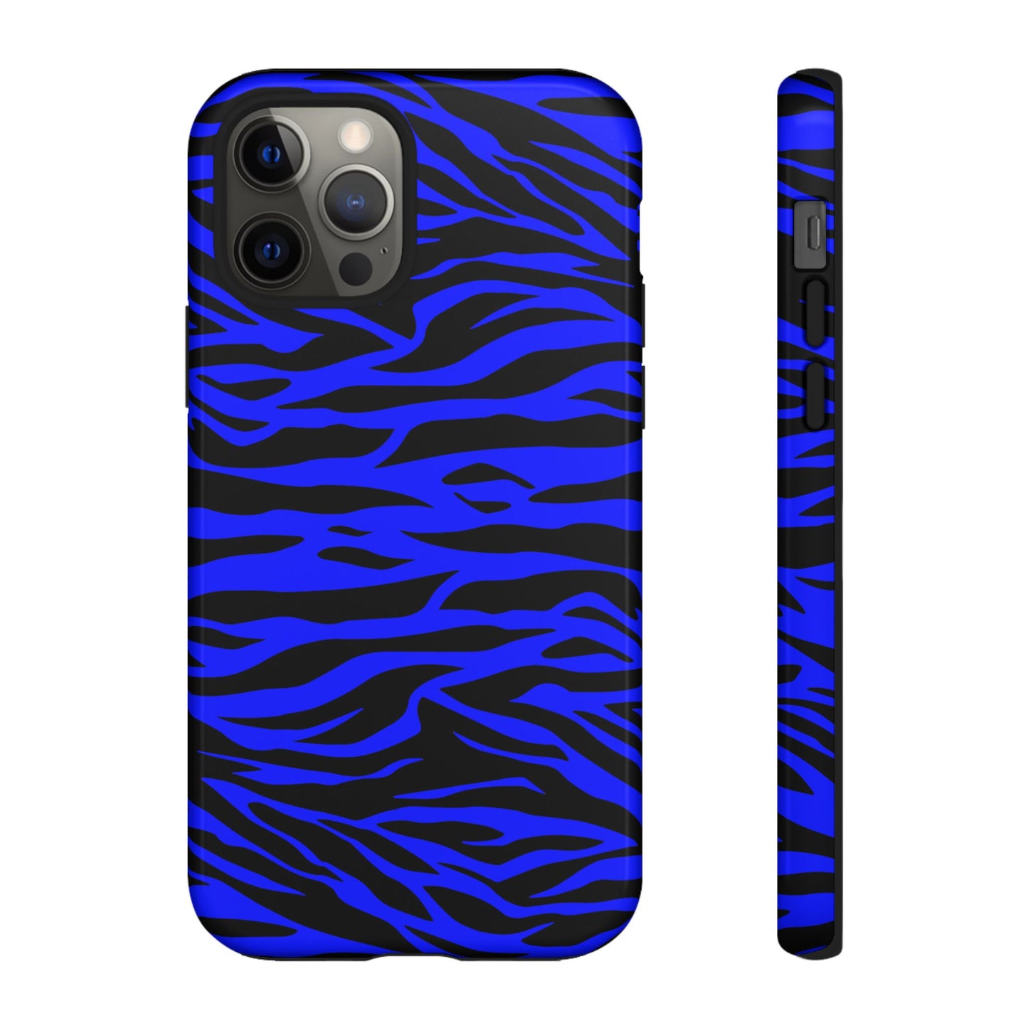 Blue Wild Tiger Print Pattern Tough Phone Case To protect your Phone