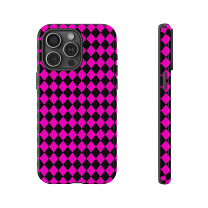 Pink Black Dimond Tough phone Case Cover | iPhone | Google | Samsung, Phone Case, JSCHAFFA.com