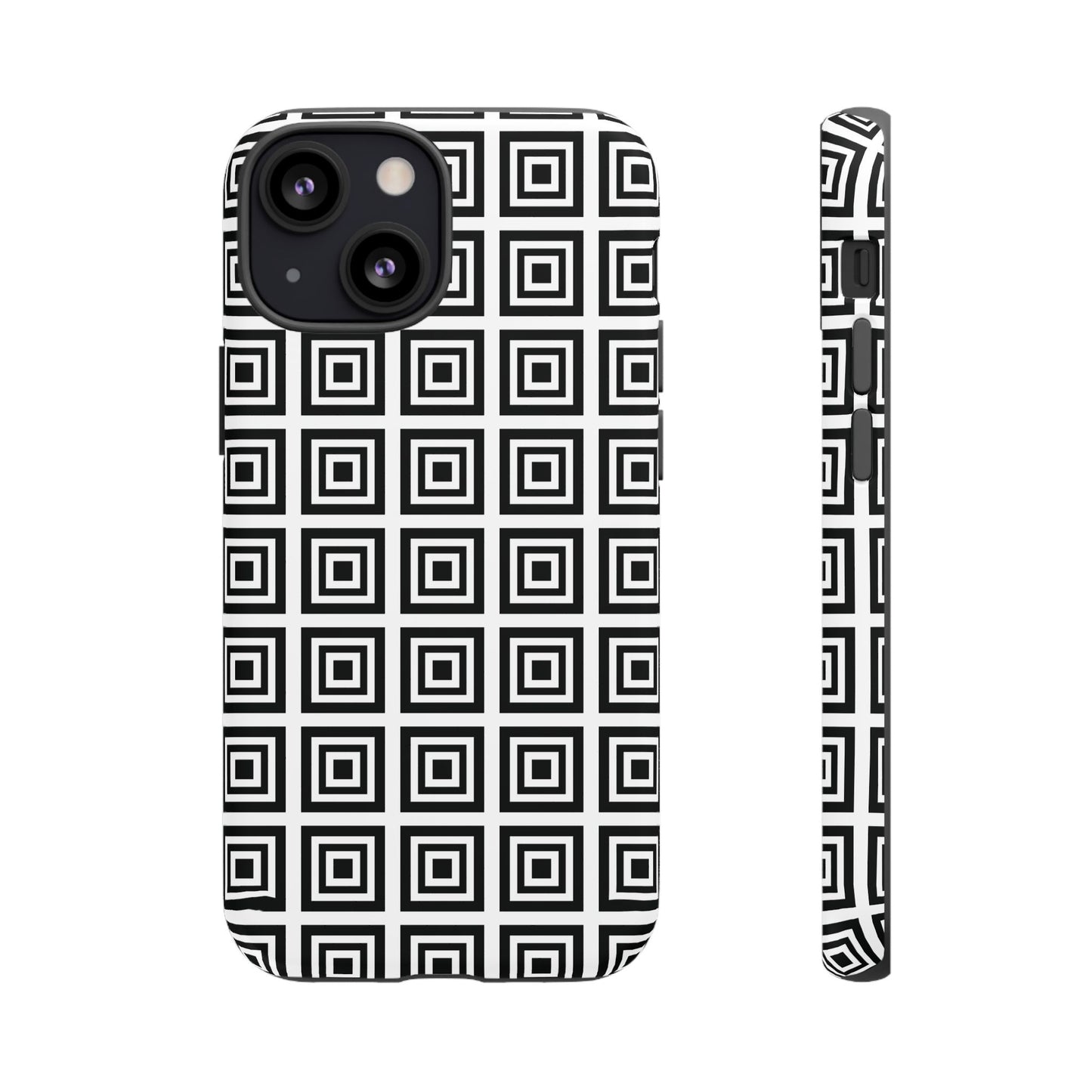 Cute Square Black and With Tough Phone Case