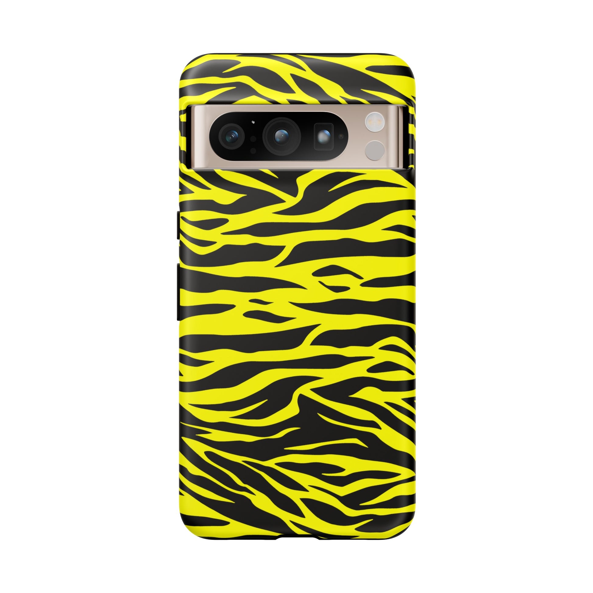 Yellow Cute Wild Tiger Print Pattern Tough Phone Case, Phone Case, JSCHAFFA.com