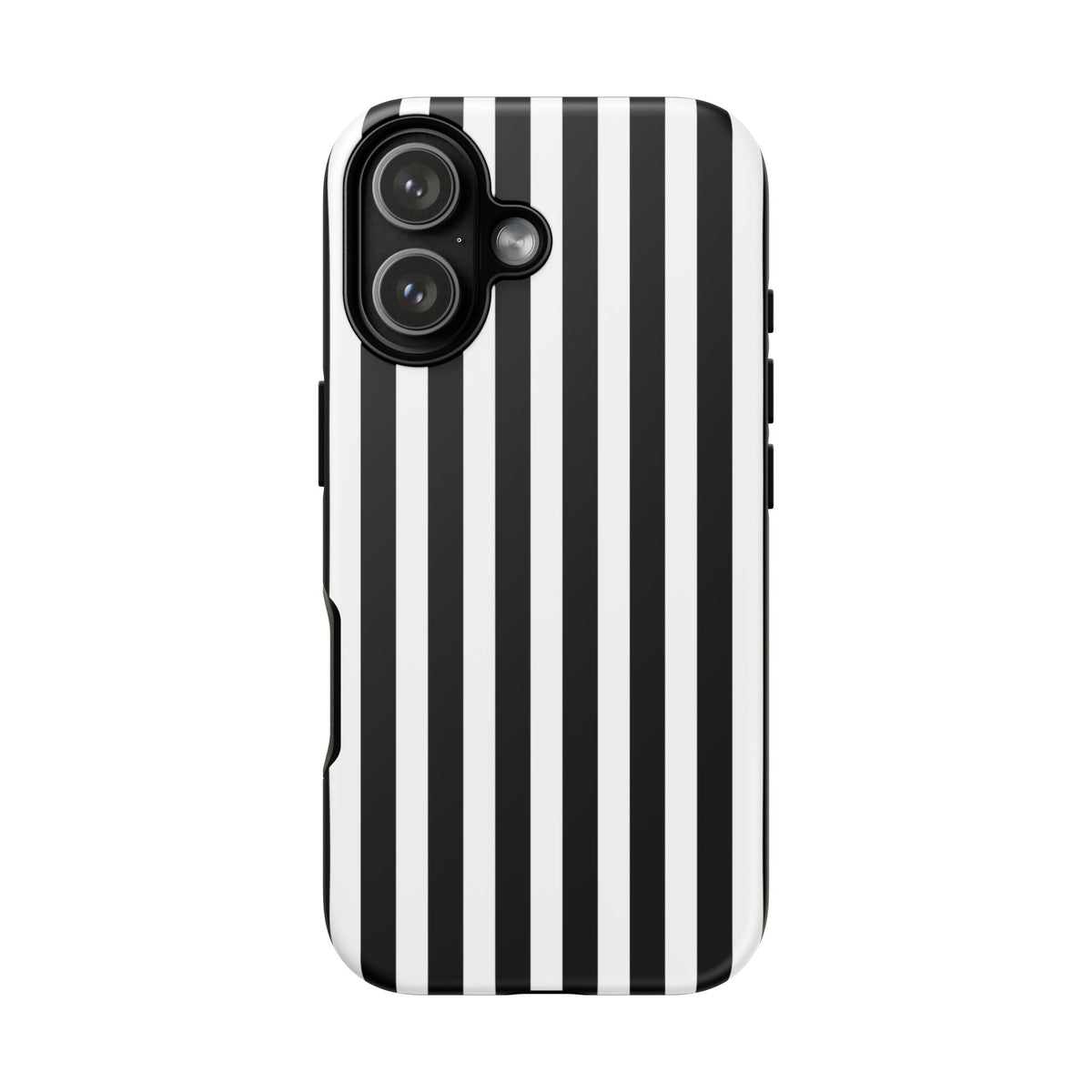 Black White Horizontal Stripe Phone Case Cover, iPhone, Samsung Galaxy S24, and Google Pixel Phones