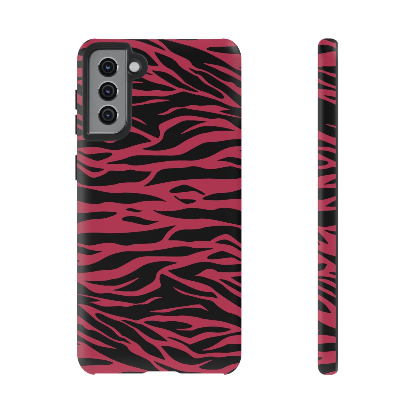 Viva Magenta Cute Wild Tiger Print Pattern Tough Phone Case, Phone Case, JSCHAFFA.com