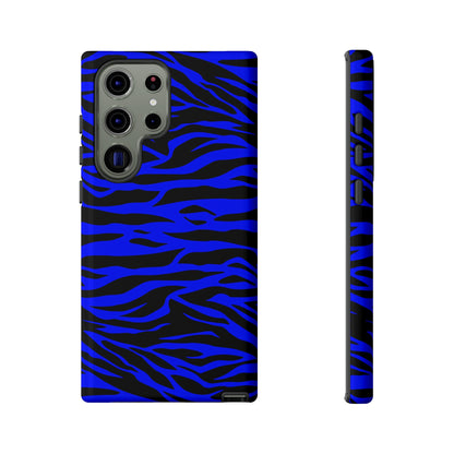 Blue Wild Tiger Print Pattern Tough Phone Case To protect your Phone, Phone Case, JSCHAFFA.com