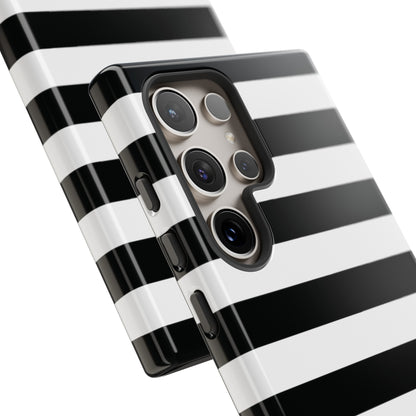 Black and White Stripe Tough Phone Case, Phone Case, JSCHAFFA.com