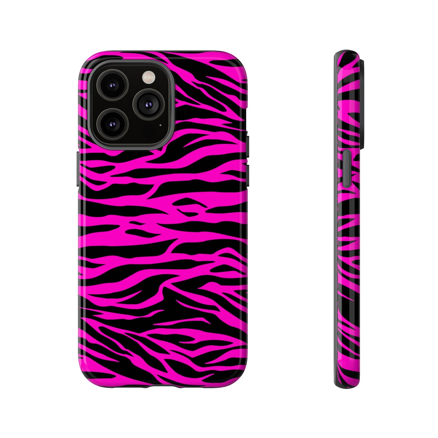 Pink Phone Case Tough Tiger Print, Mobile Phone Case, JSCHAFFA.com