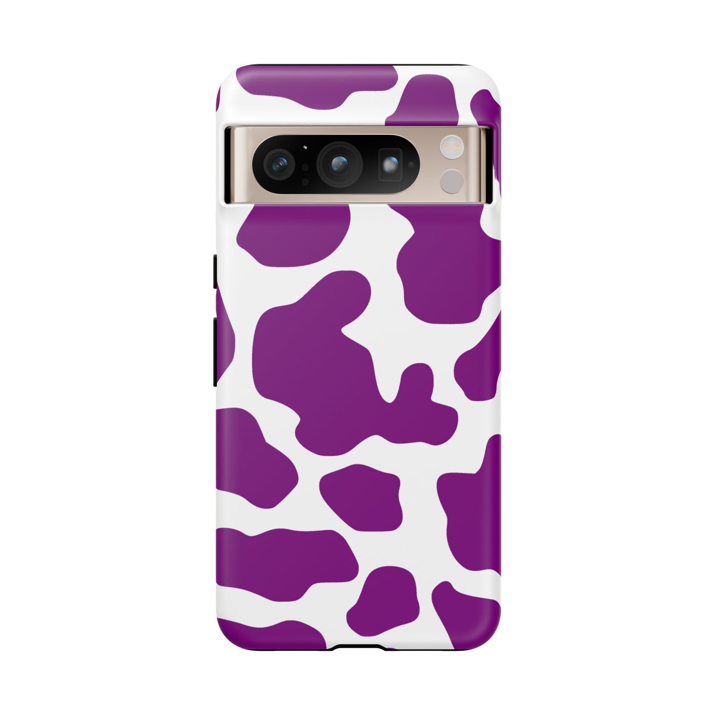 Purple Cow print phone Case iPhone Samsung Google, Phone Case, JSCHAFFA.com