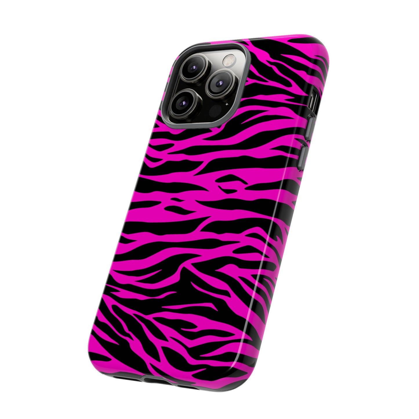 Pink Phone Case Tough Tiger Print, Mobile Phone Case, JSCHAFFA.com