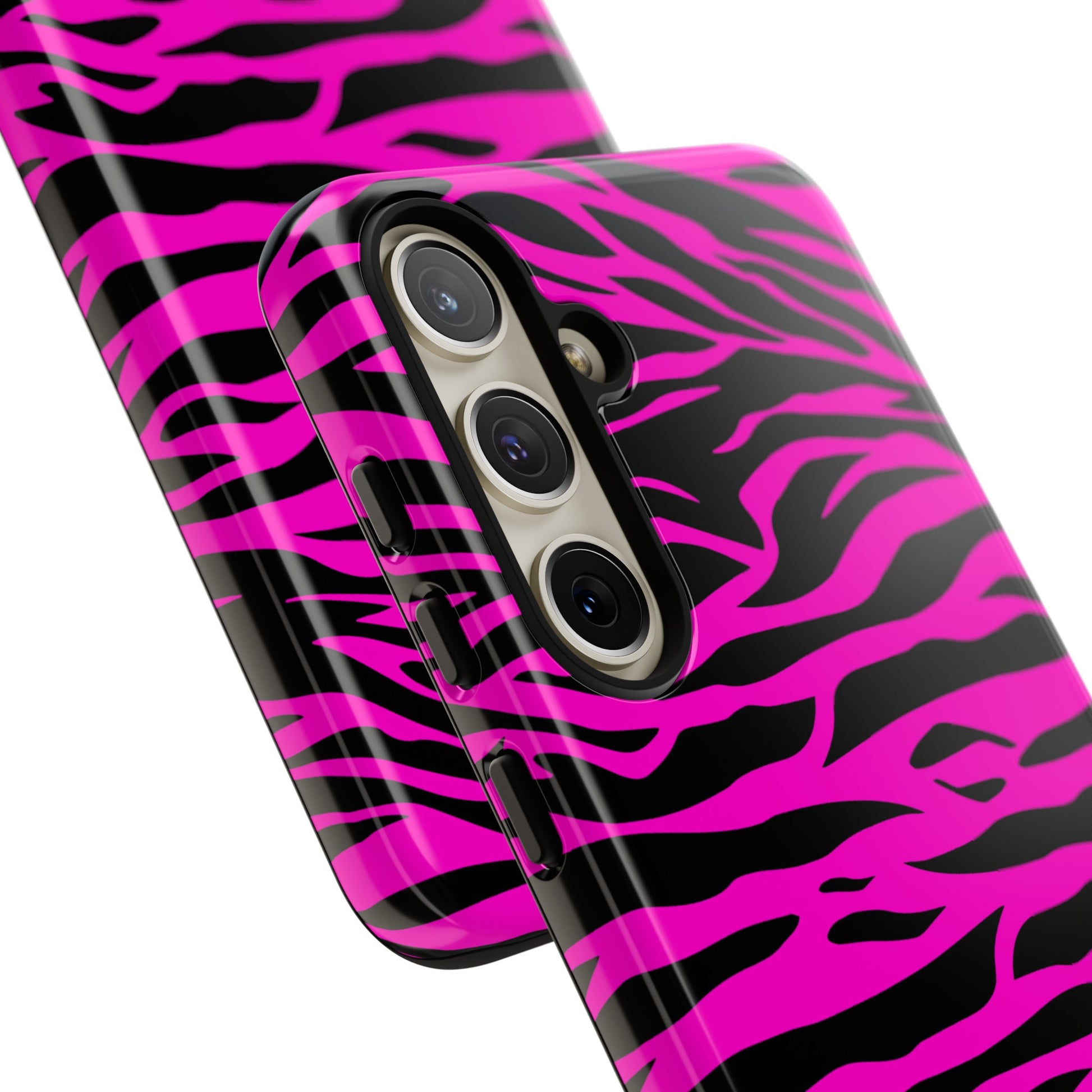 Pink Phone Case Tough Tiger Print, Mobile Phone Case, JSCHAFFA.com