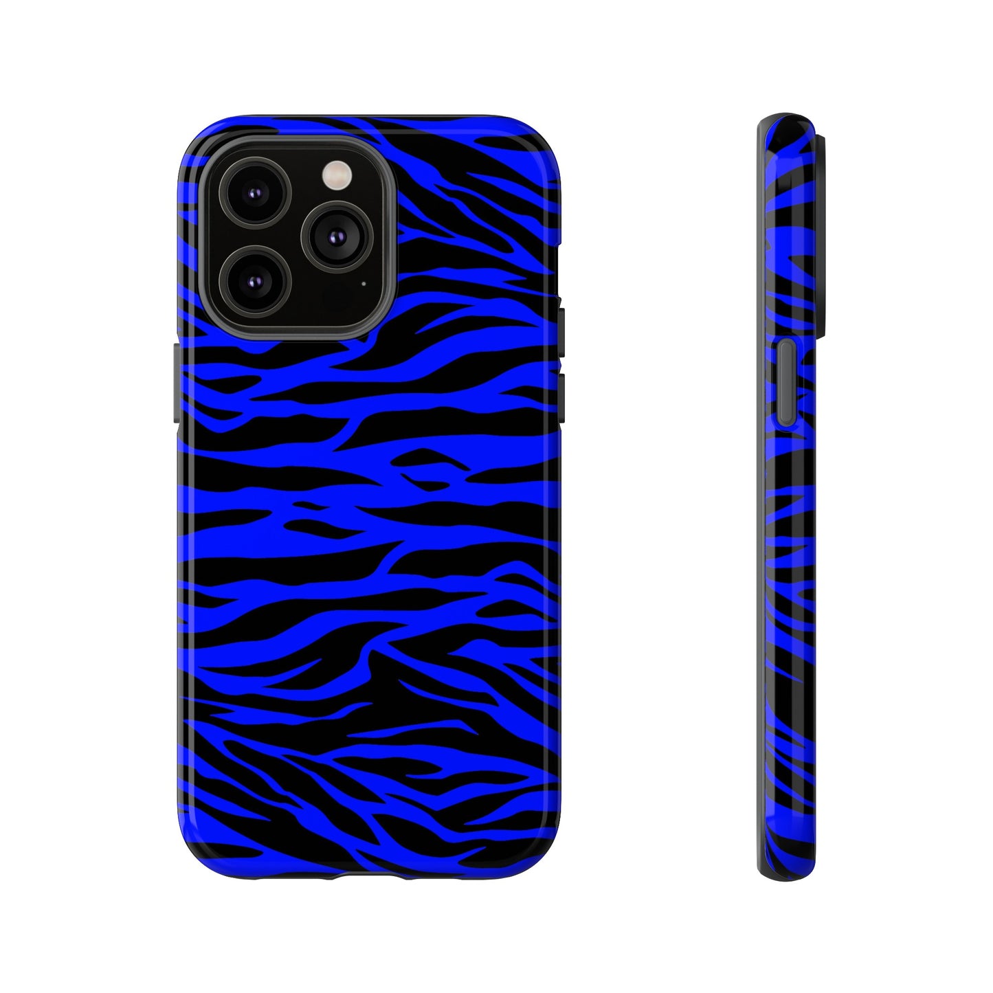 Blue Wild Tiger Print Pattern Tough Phone Case To protect your Phone, Phone Case, JSCHAFFA.com