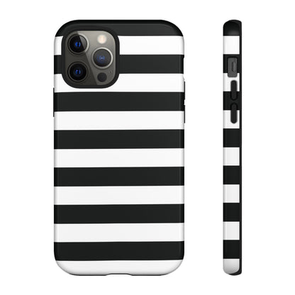 Black and White Stripe Tough Phone Case